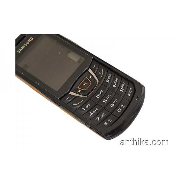 Samsung C3200 Monte Kapak Kasa Tuş Original Full Housing Black Orange