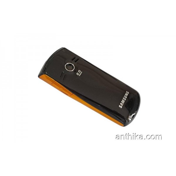 Samsung C3200 Monte Kapak Kasa Tuş Original Full Housing Black Orange