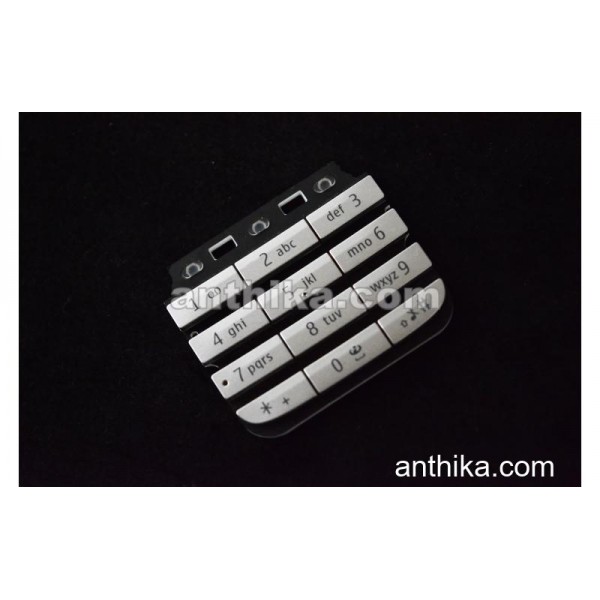 Nokia Asha 300 Tuş Original Keypad Silver New