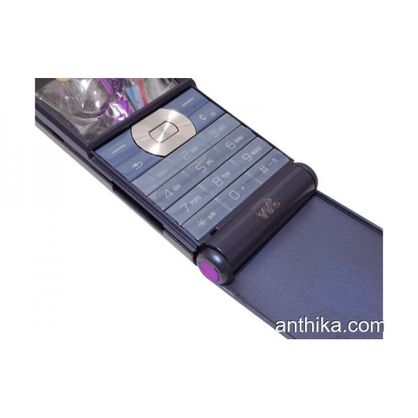 Sony Ericsson w350 w350i Kapak Tuş Full Body Cover Purple New
