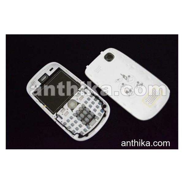 Nokia 200 201 Asha Kapak Tuş Original Front-Battery Cover Keypad White