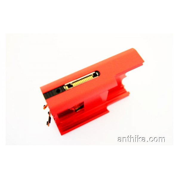 Nokia 3250 Kasa Tuş Board Flex Original Middle Cover UI Keypad Board Red