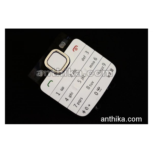 Nokia C2 C2-00 Tuş Original Keypad White New