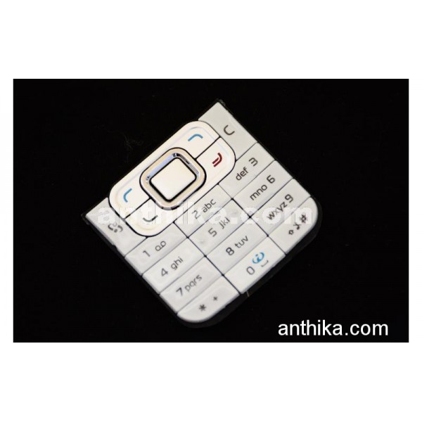Nokia 6120 Classic Tuş Original Keypad White New
