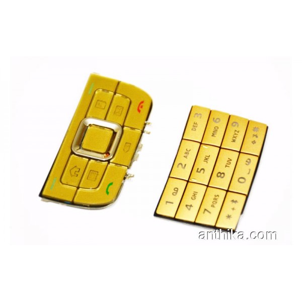 Nokia E66 Tuş Orjinal Keypad Gold New