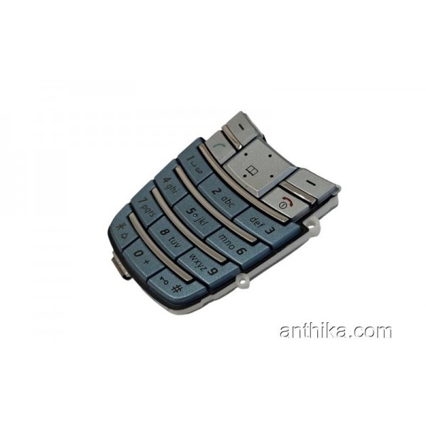 Siemens AX75 Tuş Original Keypad Silver Blue New