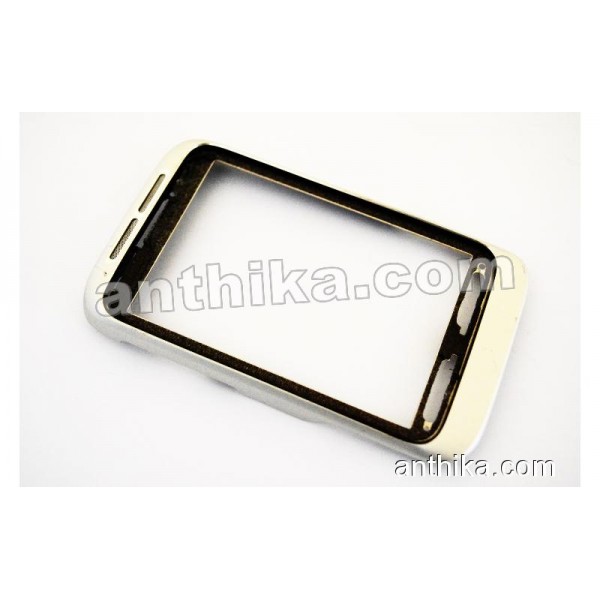 HTC Wildfire S Kapak Original Front Cover Silver U...