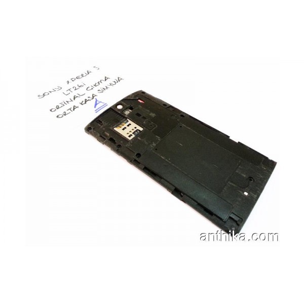 Sony Xperia S LT26i Orta Kasa Orjinal Middle Black