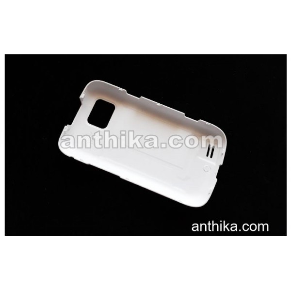 Samsung S5600 Preston Kapak Original Battery Cover White Orange Logo