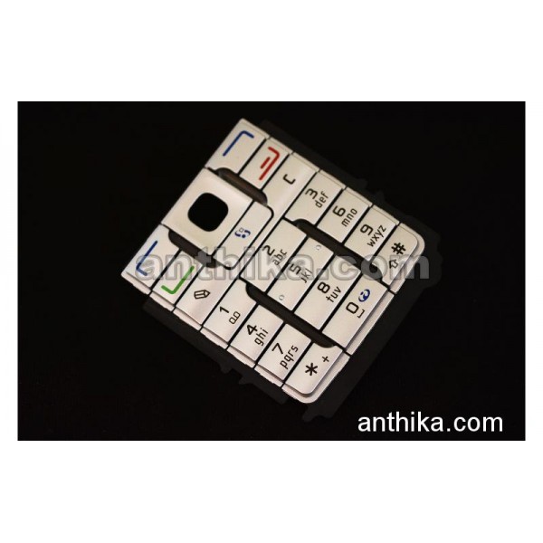 Nokia E60 Tuş Original Keypad Silver New