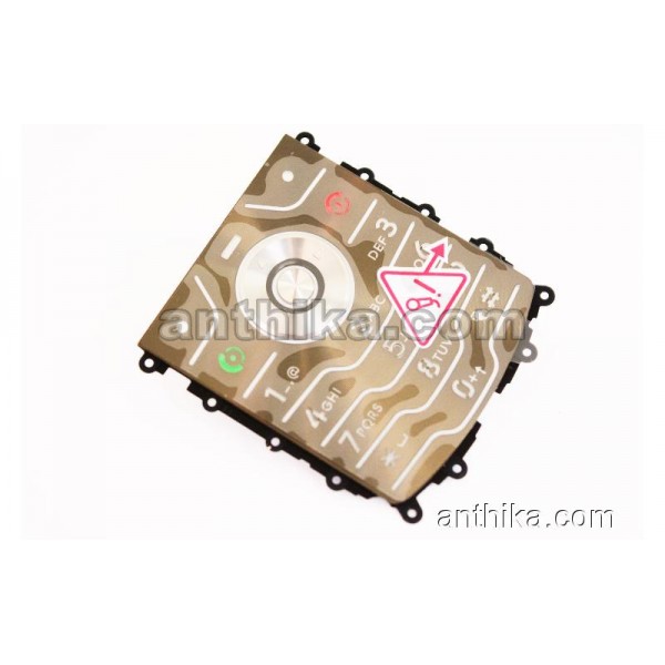 Motorola L7 Tuş Original Keypad Dark Grey New