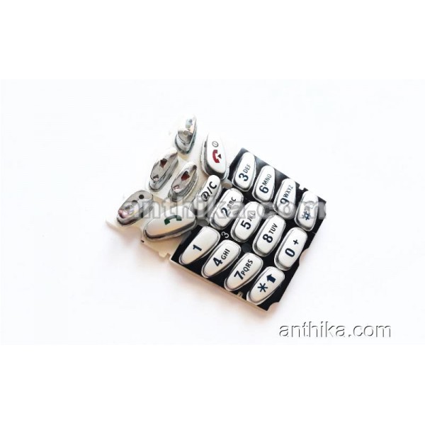 Samsung R220 R220s Tuş Original Keypad Silver Use...