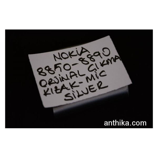 Nokia 8850 Mikrofon Kızak Mekanizma Original UI Keypad Cover Mic Silver