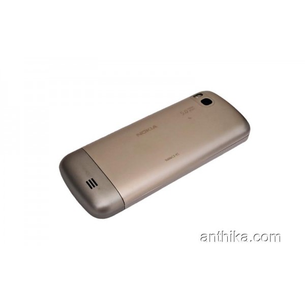 Nokia C3-01 Kapak Kasa Tuş Dokunmatik Original Full Housing Dark Silver