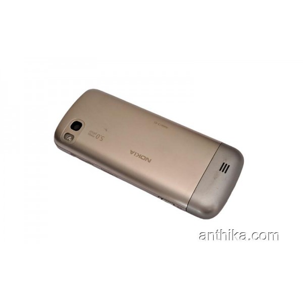 Nokia C3-01 Kapak Kasa Tuş Dokunmatik Original Full Housing Dark Silver