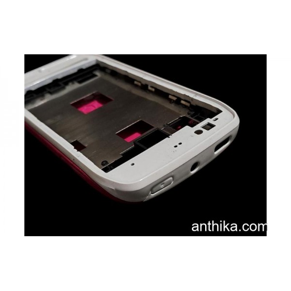 Nokia Lumia 603 Kapak Kasa Tuş Full Housing White Pink New