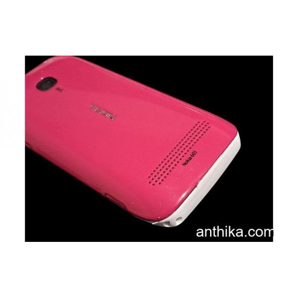 Nokia Lumia 603 Kapak Kasa Tuş Full Housing White Pink New
