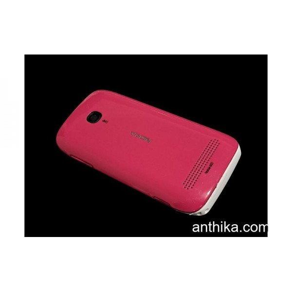 Nokia Lumia 603 Kapak Kasa Tuş Full Housing White Pink New