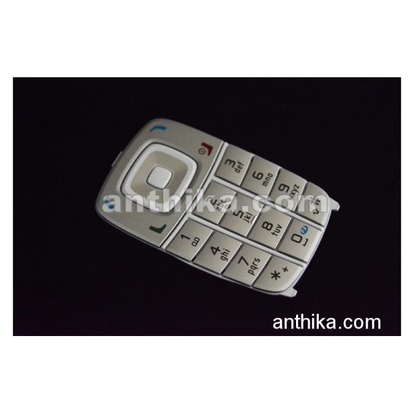 Nokia 6101 Tuş Original Keypad Keymat Silver Whit...
