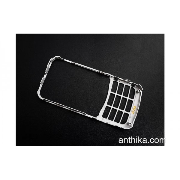 Nokia 7610 Supernova Kapak Original Keymat Frame Silver New 0252572