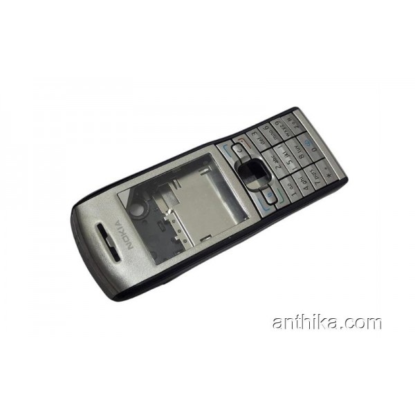 Nokia E50 Kapak Kasa Tuş High Quality Full Housing Silver New