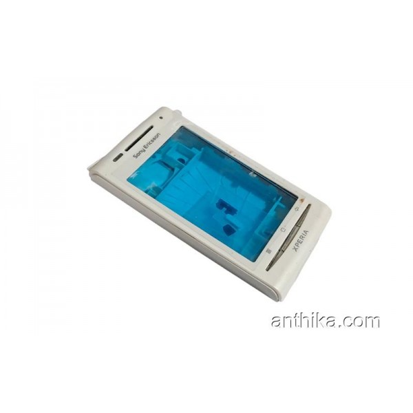 Sony Xperia E15i X8 Kapak Kasa Tuş Full Cover Whi...
