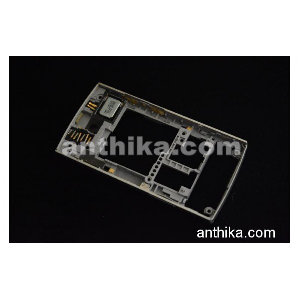 Nokia X3 X3-00 Kasa Buzzer Soket Original Middle Cover Silver Used