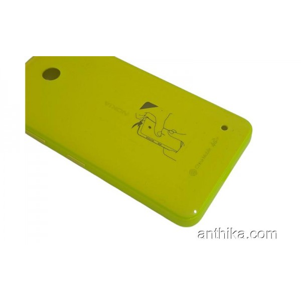 Nokia Lumia 630 Lumia 635 Kapak Original Battery Cover Yellow New