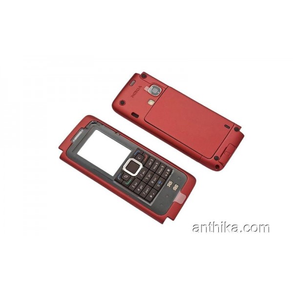 Nokia E90 Kapak Kasa Tuş Original Housing Red New