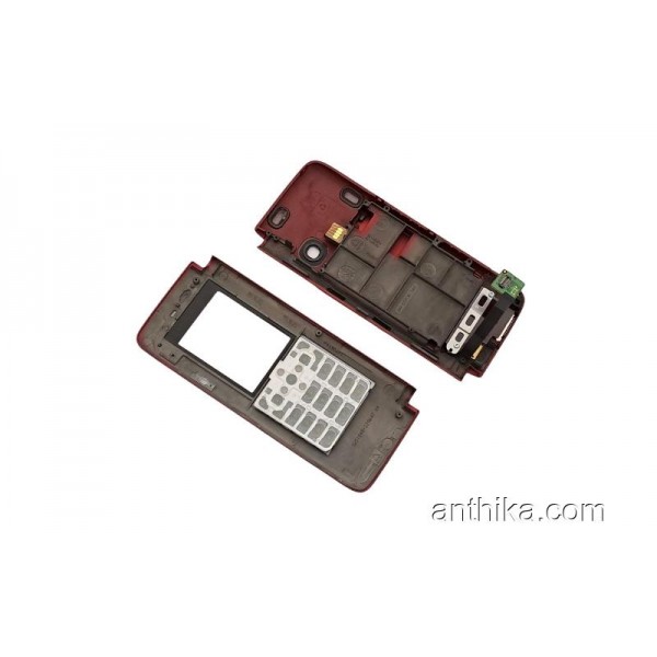 Nokia E90 Kapak Kasa Tuş Original Housing Red New