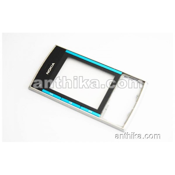 Nokia X3 X3-00 Kapak Original Front Cover Grey Blu...