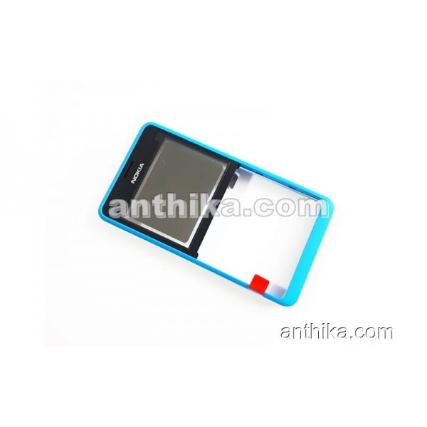Nokia 210 Asha Kapak Original Front Cover Blue New