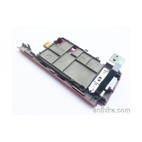 Nokia E90 Communicator Orta Kasa Orjinal Middle Cover Red