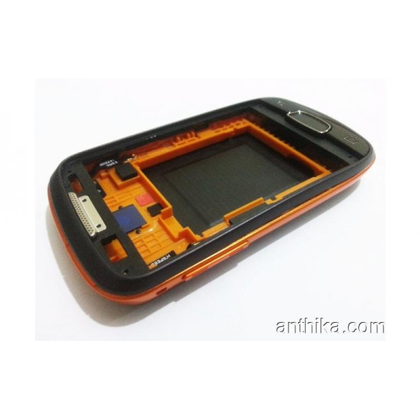Samsung S5570 Kapak Tuş Kasa Orjinal Full Housing Black Orange New