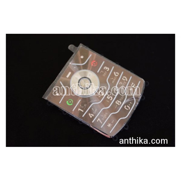 Motorola L7 Tuş Original Keypad Dark Grey New