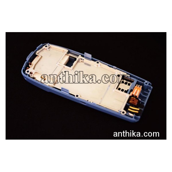 Nokia 3120 Kasa Mikrofon Titreşim Şarj Soketi Original Middle Cover Blue New