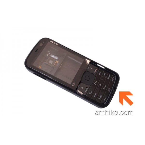 Nokia N79 Kapak Kasa Tuş Full Set Siyah Deforme