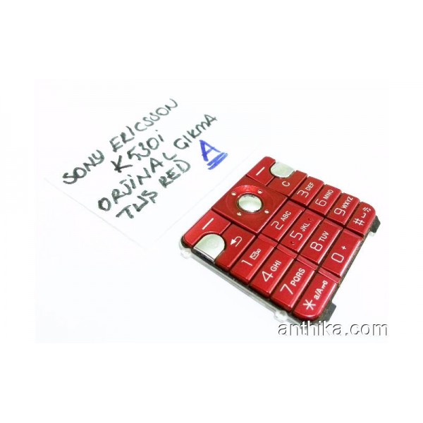 Sony Ericsson K530 Tuş Orjinal Keypad Red