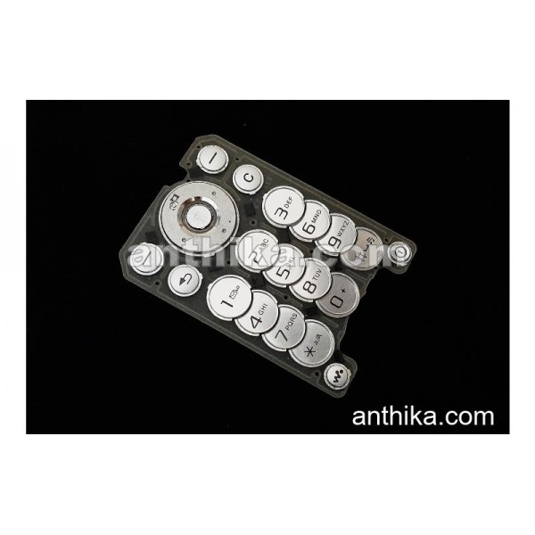 Sony Ericsson w300 w300i Tuş Original Keypad Silv...