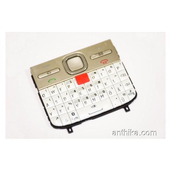 Nokia E5-00 Tuş Orjinal Keypad White New-18 Adet