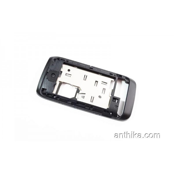 Nokia 308 Asha Kasa Original Middle Cover Black Ne...