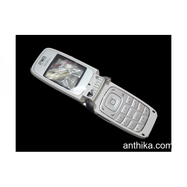 Nokia 6101 6103 Kapak Kasa Tuş High Quality Full Housing Silver White