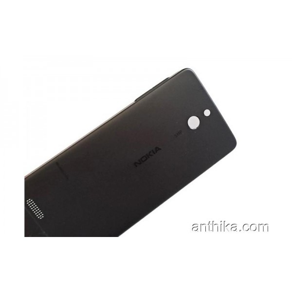 Nokia 515 Kapak Kasa Ses Açma Tuşu Original Back Cover Black New