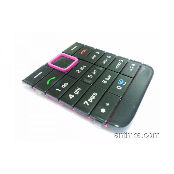 Nokia 3500 Classic Tuş Orjinal Keypad Black Pink