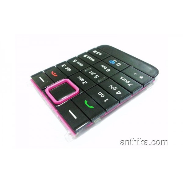 Nokia 3500 Classic Tuş Orjinal Keypad Black Pink