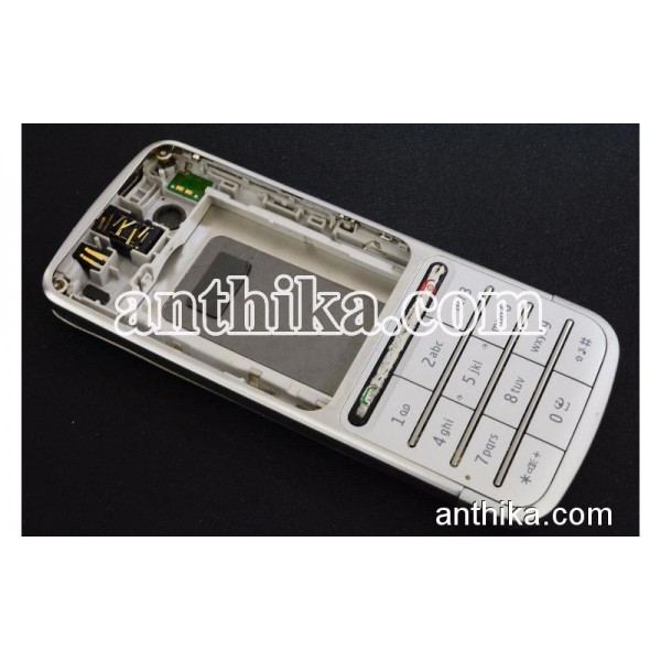 Nokia C3-01 Kapak Kasa Tuş Orjinal Housing Silver...