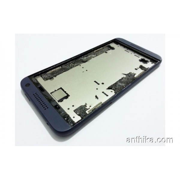 HTC Desire 610 Orta Metal Çerçeve Middle Frame Navy Blue