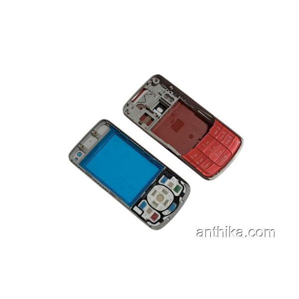 Nokia 6210 Navigator Kapak Kasa Tuş Full Housing Red New