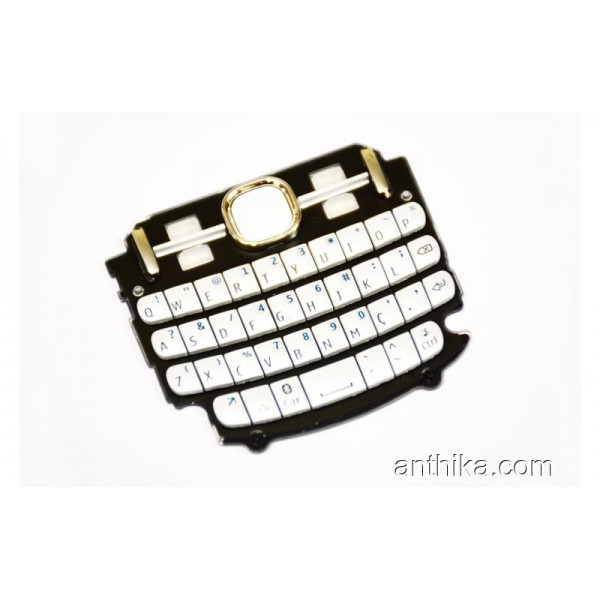 Nokia Asha 200 201 Tuş Orjinal Keypad White New