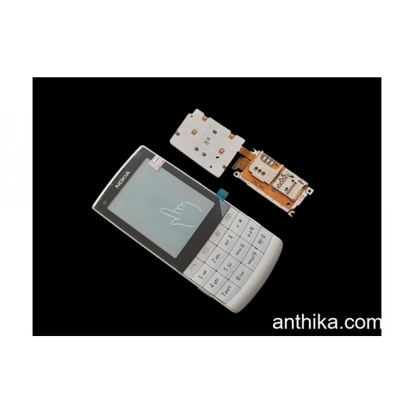 Nokia X3-02 Kapak Kasa Tuş Dokunmatik Sim Flex Or...
